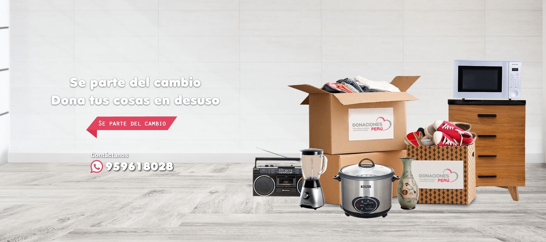 Dona objetos en desuso